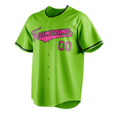 Custom Neon Green & Pink Color Fan Baseball Jersey BB01240531XJ431