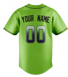 Custom Neon Green & Black Color Fan Baseball Jersey BB01240531XJ432