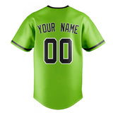 Custom Neon Green & Black Color Fan Baseball Jersey BB01240531XJ433