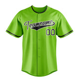 Custom Neon Green & Black Color Fan Baseball Jersey BB01240531XJ433