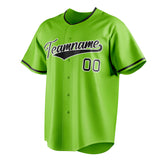 Custom Neon Green & Black Color Fan Baseball Jersey BB01240531XJ433