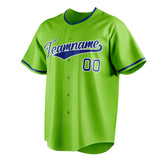 Custom Neon Green & Royal Color Fan Baseball Jersey BB01240531XJ434