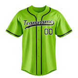 Custom Neon Green & Black Color Fan Baseball Jersey BB01240531XJ438