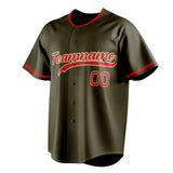 Custom Olive & Red Color Fan Baseball Jersey BB01240531YX380