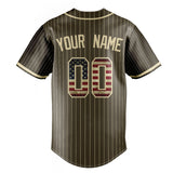 Custom Olive & Cream Vintage USA Flag Fan Baseball Jersey BB01240531YX381