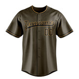 Custom Olive & Black Color Fan Baseball Jersey BB01240531YX383