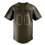 Custom Olive & Camo Color Fan Baseball Jersey BB01240531YX386