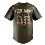 Custom Olive & Cream Vintage USA Flag Fan Baseball Jersey BB01240531YX387