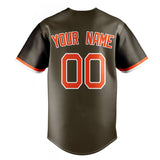 Custom Olive & Orange Color Fan Baseball Jersey BB01240531YX388