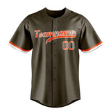 Custom Olive & Orange Color Fan Baseball Jersey BB01240531YX388