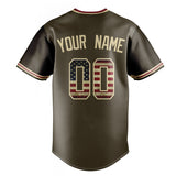 Custom Olive & Cream Vintage USA Flag Fan Baseball Jersey BB01240531YX390