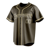 Custom Olive & Cream Color Fan Baseball Jersey BB01240531YX391