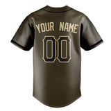 Custom Olive & Cream Color Fan Baseball Jersey BB01240531YX392