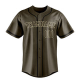 Custom Olive & Cream Color Fan Baseball Jersey BB01240531YX392