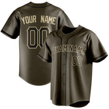 Custom Olive & Cream Color Fan Baseball Jersey BB01240531YX392