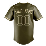 Custom Olive & Cream Color Fan Baseball Jersey BB01240531YX397