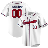 Custom White & Maroon Colors Design Sports Baseball Jersey BB01AB010208