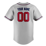 Custom Gray & Maroon Colors Design Sports Baseball Jersey BB01AB020308