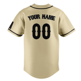 Custom Cream & Black Colors Design Sports Baseball Jersey BB01AD010501