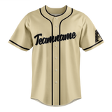 Custom Cream & Black Colors Design Sports Baseball Jersey BB01AD010501