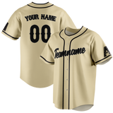 Custom Cream & Black Colors Design Sports Baseball Jersey BB01AD010501