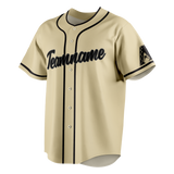 Custom Cream & Black Colors Design Sports Baseball Jersey BB01AD010501