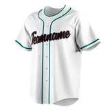 Custom White & Teal Colors Design Sports Baseball Jersey BB01AD030217