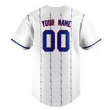 Custom White & Royal Blue Colors Design Sports Baseball Jersey BB01CC010219