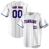 Custom White & Royal Blue Colors Design Sports Baseball Jersey BB01CC010219