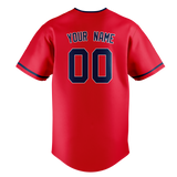 Custom Red & Dark Purple Colors Design Sports Baseball Jersey BB01CG010922