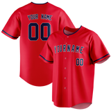 Custom Red & Dark Purple Colors Design Sports Baseball Jersey BB01CG010922