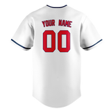 Custom White & Red Colors Design Sports Baseball Jersey BB01CG020209