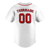 Custom White & Red Colors Design Sports Baseball Jersey BB01CR010209