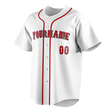 Custom White & Red Colors Design Sports Baseball Jersey BB01CR010209