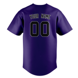 Custom Purple & Black Colors Design Sports Baseball Jersey BB01CR012301