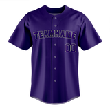 Custom Purple & Black Colors Design Sports Baseball Jersey BB01CR012301