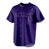 Custom Purple & Black Colors Design Sports Baseball Jersey BB01CR012301