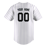 Custom White & Purple Colors Design Sports Baseball Jersey BB01CR020223