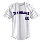 Custom White & Purple Colors Design Sports Baseball Jersey BB01CR020223