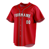 Custom Red & White Colors Design Sports Baseball Jersey BB01CR020902