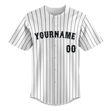 Custom White & Black Colors Design Sports Baseball Jersey BB01CWS020201