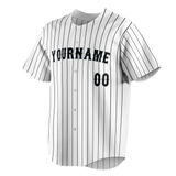 Custom White & Black Colors Design Sports Baseball Jersey BB01CWS020201