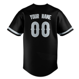 Custom Black & Silver Colors Design Sports Baseball Jersey BB01CWS030104