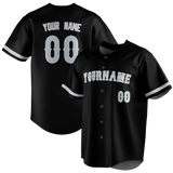 Custom Black & Silver Colors Design Sports Baseball Jersey BB01CWS030104