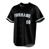 Custom Black & Silver Colors Design Sports Baseball Jersey BB01CWS030104