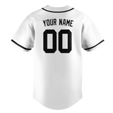 Custom White & Black Colors Design Sports Baseball Jersey BB01DT010201