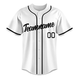 Custom White & Black Colors Design Sports Baseball Jersey BB01DT010201