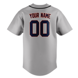 Custom Gray & Black Colors Design Sports Baseball Jersey BB01DT020301