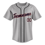 Custom Gray & Black Colors Design Sports Baseball Jersey BB01DT020301