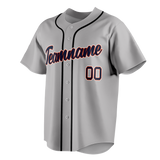 Custom Gray & Black Colors Design Sports Baseball Jersey BB01DT020301